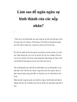 Làm sao để ngăn ngừa sự hình thành của các nếp nhăn docx