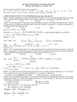 giải rất chi tiết đề CĐ 2010