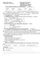 Đề KT,thi HK II môn anh văn 6