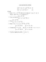 He phuong trinh trong de thi dai hoc khoi A