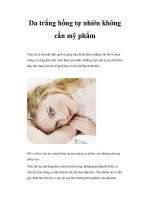 Da trắng hồng tự nhiên không cần mỹ phẩm ppt