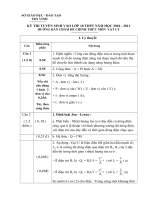 hướng dẫn chấm môn Lý Tuyển sinh lớp 10