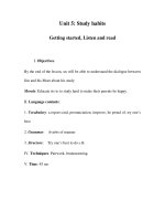 Unit 5: Study habits Getting started, Listen and read pot