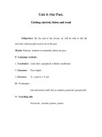 Unit 4: Our Past. Getting started, listen and read potx