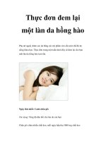 Thực đơn đem lại một làn da hồng hào doc