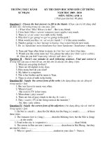 Đề thi HSG Tiếng Anh cấp trường