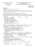 ĐỀ THI MÔN HOÁ - MÃ ĐỀ 253 - KỲ THI ĐẠI HỌC KHỐI A NĂM 2010 docx