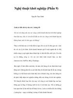 Nghệ thuật khởi nghiệp (Phần 9) ppt