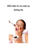 Điều diệu kì của mặt nạ dưỡng Da ppt