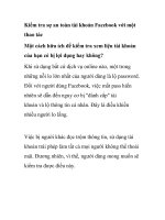 Kiểm tra sự an toàn tài khoản Facebook với một thao tác docx