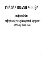 Luật phá sản - chương 5 - PHÁ SẢN DOANH NGHIỆP pot