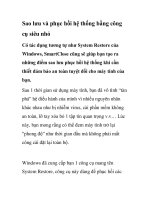 Sao lưu và phục hồi hệ thống bằng công cụ siêu nhỏ C ppsx