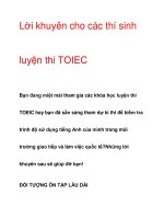 Lời khuyên cho các thí sinh luyện thi TOIEC pptx