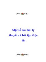 Một số câu hỏi lý thuyết và bài tập điện tử pdf