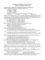 ĐỀ THI -ĐÁP ÁN THI CAO ĐẲNG MÔN SINH  KHỐI B NĂM 2010