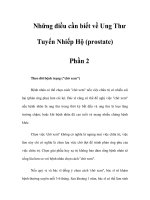 Những điều cần biết về Ung Thư Tuyến Nhiếp Hộ (prostate) - Phần 2 ppsx
