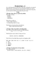 Hệ thống nội dung kiến thức ôn tập hè toán-tiếng Việt lớp 4 lên lớp 5: