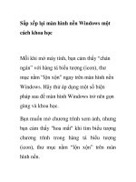 Sắp xếp lại màn hình nền Windows một cách khoa học pptx