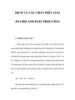 DỊCH VÀ CÁC CHẤT ĐIỆN GIẢI (FLUIDS AND ELECTROLYTES) docx