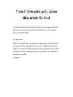 7 cách đơn giản giúp giảm tiến trình lão hoá pptx