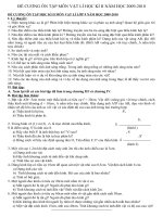 Đề Cương ôn tập học kỳ II năm 2009 - 2010 (Môn Vật Lý 9)