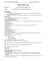 Giao an Dai cuong hoa học Huu co danh cho lop Chuyen Hoa