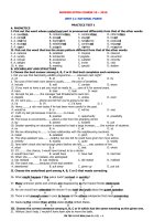 Ôn Tập 10 CB (Unit 11 & 12 - 4 Tests)