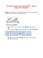 Thao tác căn bản trên Word 2007 – Tạo và hiệu chỉnh WordArt pot