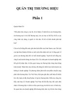 QUẢN TRỊ THƯƠNG HIỆU - Phần 1 pptx