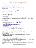 De thi thu Dai hoc so 7 (co ket qua kem theo)