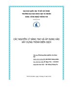 các nguyên lý sáng tạo và áp dụng vào xây dựng trình biên dịch