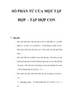 SỐ PHẦN TỬ CỦA MỘT TẬP HỢP - TẬP HỢP CON doc