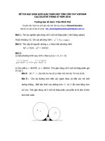 ĐỀ THI  THÁNG 7 NĂM 2010