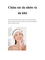 Chăm sóc da nhờn và da khô doc