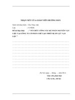 KẾ TOÁN NGUYÊN vật LIỆU tại CÔNG TY cổ PHẦN CHẾ tạo THIẾT bị áp lực vạn lộc