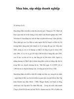 Mua bán, sáp nhập doanh nghiệp ppt