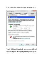 Kinh nghiệm bảo mật cơ bản trong Windows và IE ppt