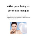 6 thói quen dưỡng da cho cô dâu tương lai pps