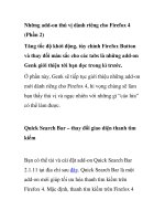 Những add-on thú vị dành riêng cho Firefox 4 (Phần 2) potx