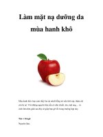 Làm mặt nạ dưỡng da mùa hanh khô pot