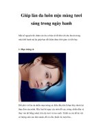 Giúp làn da luôn mịn màng tươi sáng trong ngày hanh docx