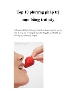 Top 10 phương pháp trị mụn bằng trái cây pptx