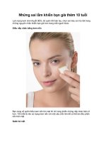 Những sai lầm khiến bạn già thêm 10 tuổi doc