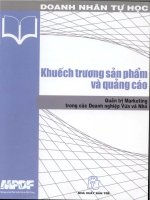 Khuếch trương sản phẩm và quảng cáo - Ths.Nguyễn Quỳnh Chi phần 1 docx