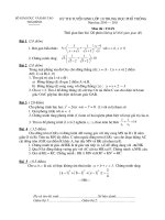 Đề và ĐA môn Toán  thi 10 - Thái Bình-2010