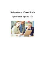 Những động cơ tiêu cực lôi kéo người ta làm nghề Tư vấn pps