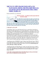 THỨ TỰ ƯU TIÊN THANH TOÁN GIỮA CÁC NGÂN HÀNG TRONG TRƯỜNG HỢP MỘT TÀI SẢN ĐƯỢC DÙNG ĐỂ BẢO ĐẢM THỰC HIỆN NHIỀU NGHĨA potx