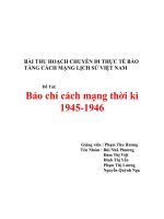Bài thu hoạch: Báo chí cách mạng thời kì 1945 - 1946 pot