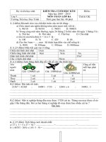 KT cuối kì 2 - Toán Lớp 3