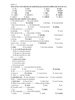 English 10 - de kiem tra